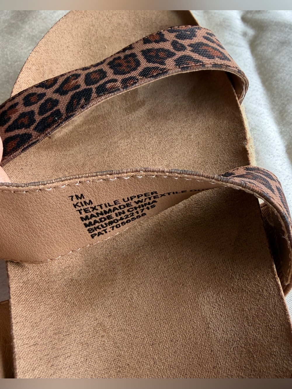 R2 Cheetah Print Platform Sandals in Brown and Black Jute Elastic Women’s Size 7 - Picture 2 of 5
